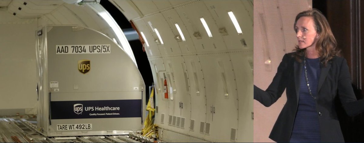 .<a href="/UPS/">UPS</a> EVP &amp; Chief Corporate Affairs and Sustainability Officer @LauraLaneUPS:

"During the #COVID19 pandemic, UPS helped to get society back to normal.

"We delivered 1.5 billion vaccines, as well as medical equipment, to over 110 countries."

#50xIRUBrussels