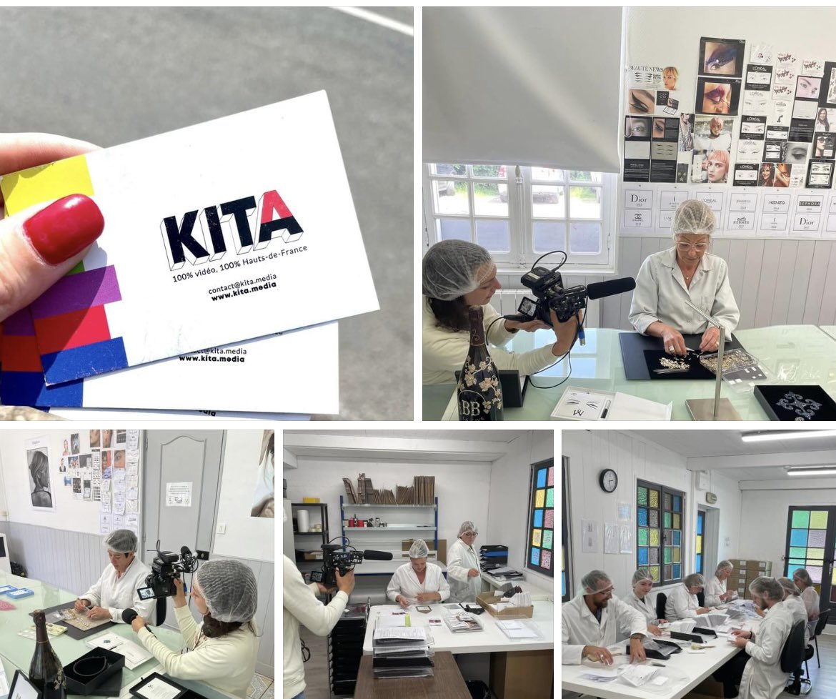 Coulisses du Reportage de Kita_TV aujourd’hui à l’atelier de fabrication des bijoux de peau Marbella et M-Paris
« Made in Hauts de France »
Hâte de le découvrir en juillet! 
Merci <a href="/kitatvdotcom/">KitaTV.com</a>