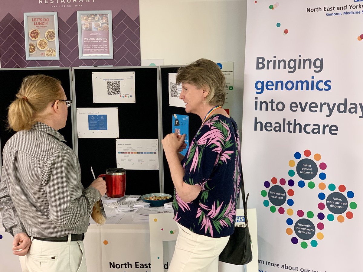 NEYGenomics's tweet photo. Have you had a #genomic conversation with us today? We've been talking to everyone we can on our third Genomics Roadshow at Barnsley Hospital today, raising awareness and hearing from you about the impact that genomics is having on jobs, and on lives. https://t.co/zhJIBfkgdr