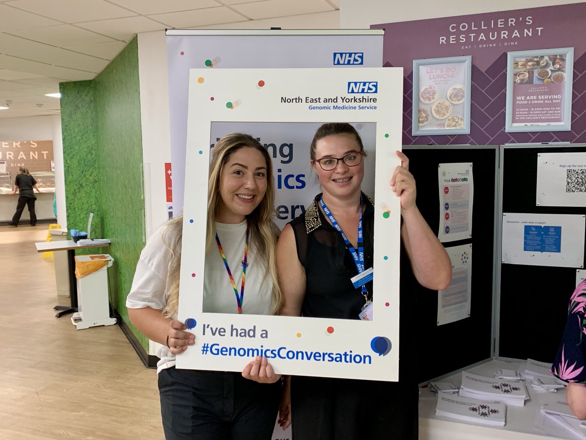 NEYGenomics's tweet photo. Have you had a #genomic conversation with us today? We've been talking to everyone we can on our third Genomics Roadshow at Barnsley Hospital today, raising awareness and hearing from you about the impact that genomics is having on jobs, and on lives. https://t.co/zhJIBfkgdr