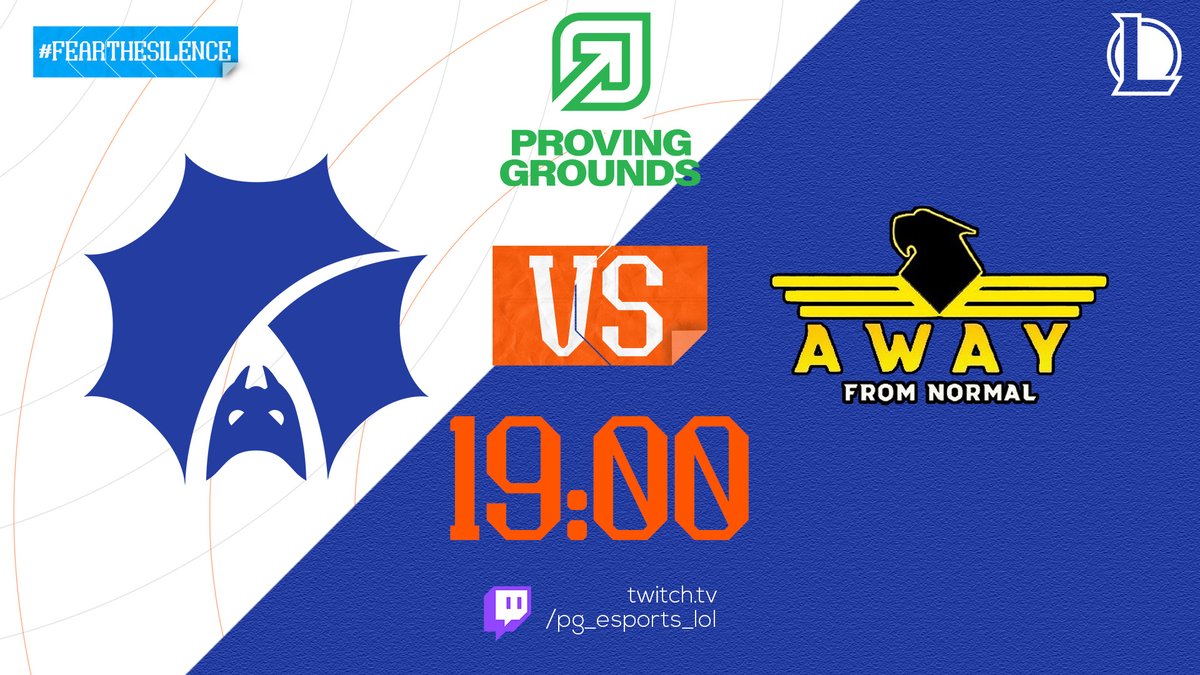 [#leagueoflegends] Questo caldo non fa bene ai pipistrelli, ma stringiamo i denti e tiriamo dritto per questa nuova settimana di #ProGro.

Stasera troveremo sulla nostra strada gli <a href="/AFNofficial_/">AFN Esports</a> . Venite a fare il tifo alle 19:00 su twitch.tv/pg_esports_lol

#fearthesilence
