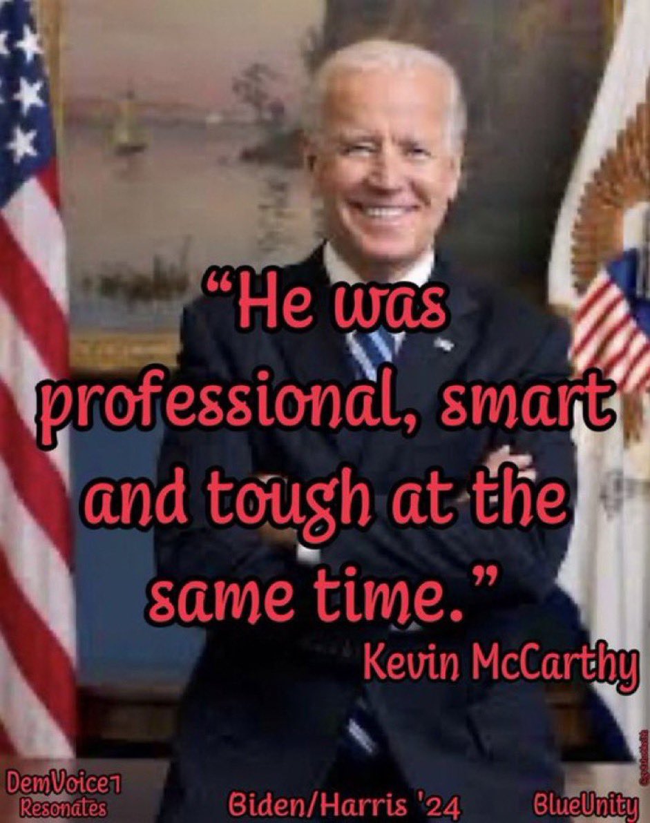 I’m sure Joe Bidden would be happy to take credit for what Joe Biden has been able to accomplish.