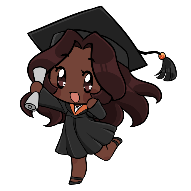 Miss_mossball's tweet photo. Today's featured commission is a chibi I did for @roseschoice !!
#graduation #chibi #ittybitchibi #chibicommission #cute https://t.co/0bFGzlreDe