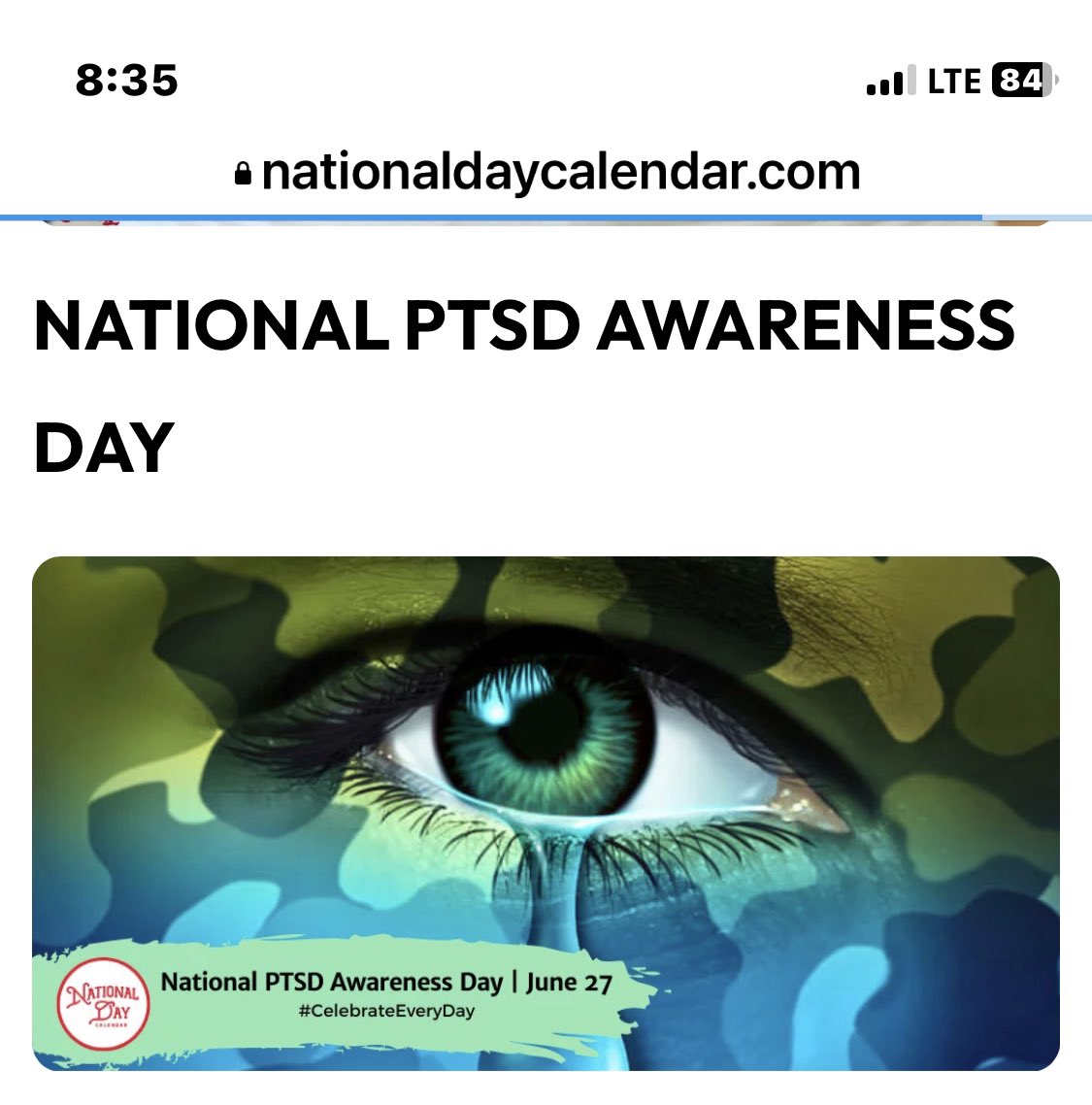 MissAllyBerger's tweet image. #NationalPTSDAwarenessDay

nationaldaycalendar.com/national-ptsd-…

#ScreenShotChallenge2023
#ScreenShotChallenge
#ScreenShotThis
#ScreenShots
#ScreenShot 

#VetDavidHollis
@DHollis38 

#TeamHollis
@KOOL_DENISE 
@DeniseHollis16 

#ImagineAndDoIt 
#MissAllyBerger
#ALLY☮️💟✝️🙏
@MissAllyBerger