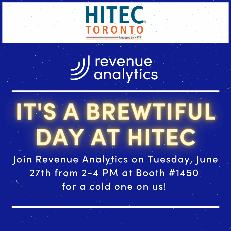 Rev_Analytics's tweet photo. It's about to be a BREWTIFUL day at HITEC Day #1!

Reminder: Grab a cold one while you chat with an N2Pricing expert. 🍻

See you today at our HITEC booth #1450!

#hospitality #revenuemanagement #HITECTOR23 #hospitalityindustry https://t.co/CnPBuWJkK6