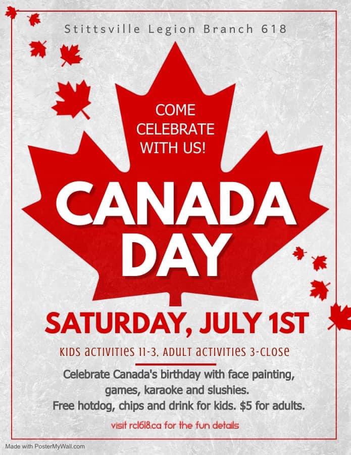 Come celebrate 🇨🇦 at the Stittsville Legion