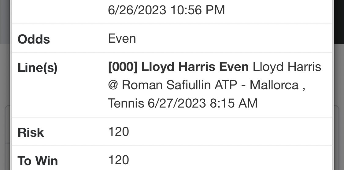 HARRIS🇿🇦🇿🇦  Pure Masterclass from the South African. 3-0 on the week, and don’t plan on stopping there. Who wants another one? #GamblingTwitter #TennisBets #FreePlays