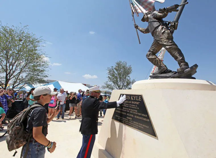 'American Sniper' Statue of Navy SEAL Chris Kyle Unveiled In Odessa