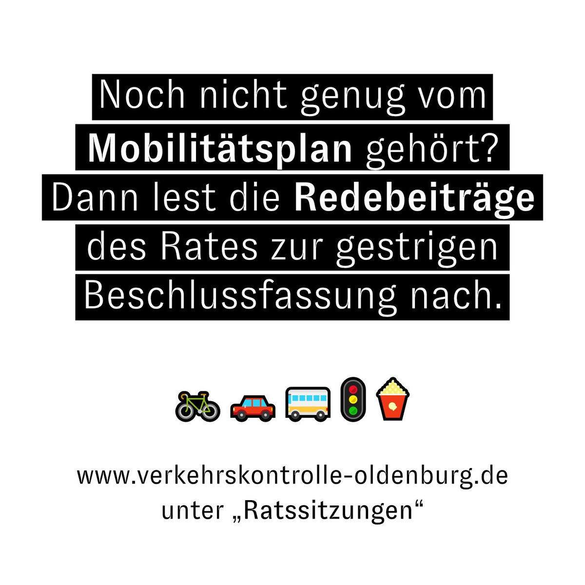 🚲🚗🚌🚦🍿 

Hier entlang: verkehrskontrolle-oldenburg.de/ratssitzungen/…