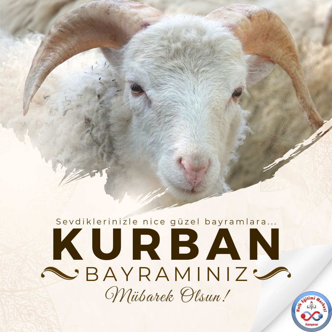 Sevdiklerinizle nice güzel bayramlar geçirmeniz dileğiyle Kurban Bayramınız mübarek olsun...
#KurbanBayramı