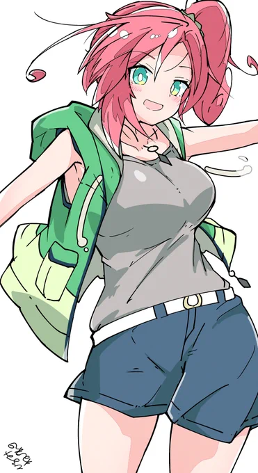 アニメコラボやるなら来弥さんのアニメの私服も売りませんこと?( 'ω')? #アリスギア #アリスギアお絵かき