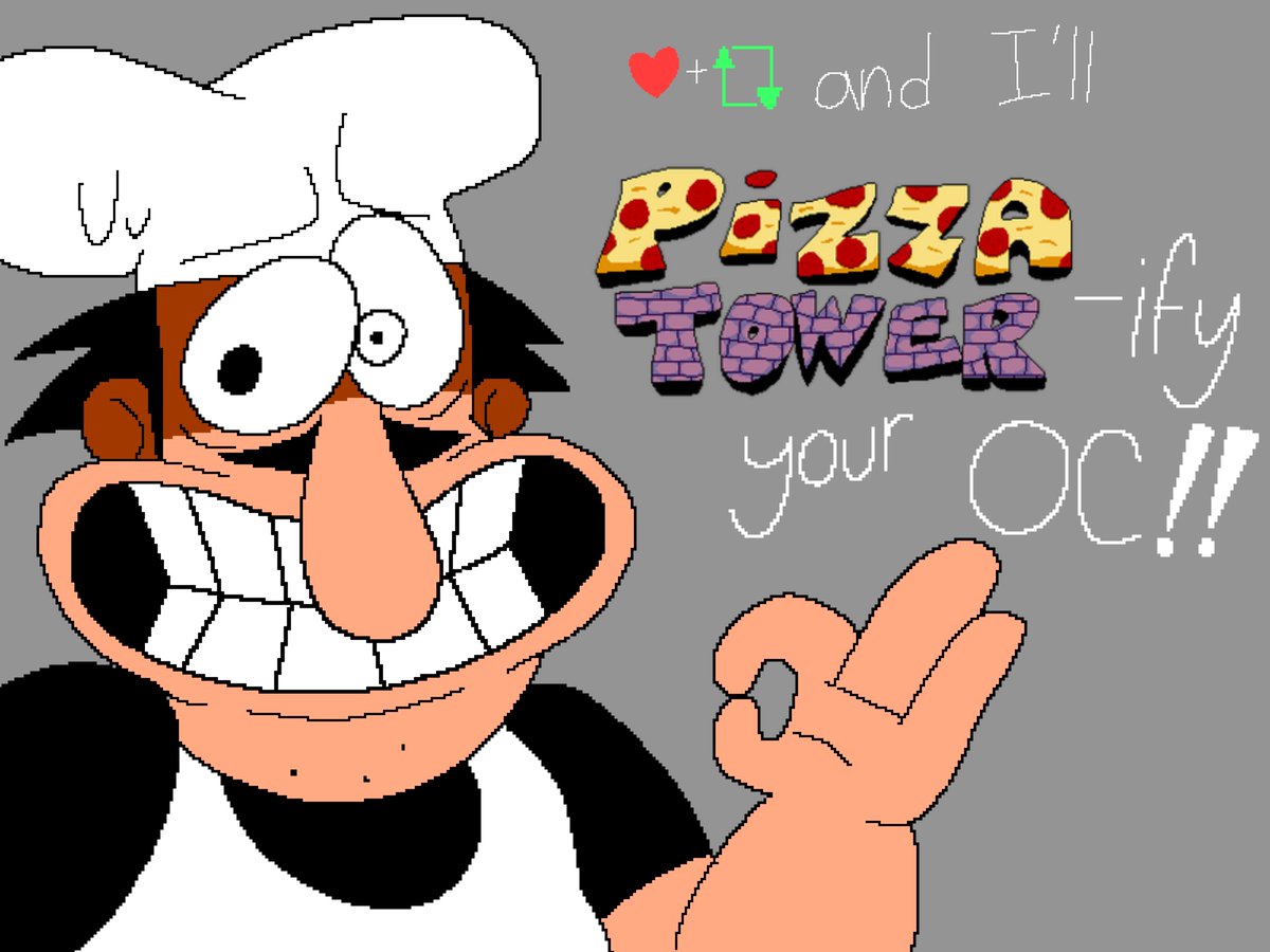 Thought this’d be fun to do
#pizzatower #PizzaTowerArt #artistontwittter 
(Repost)