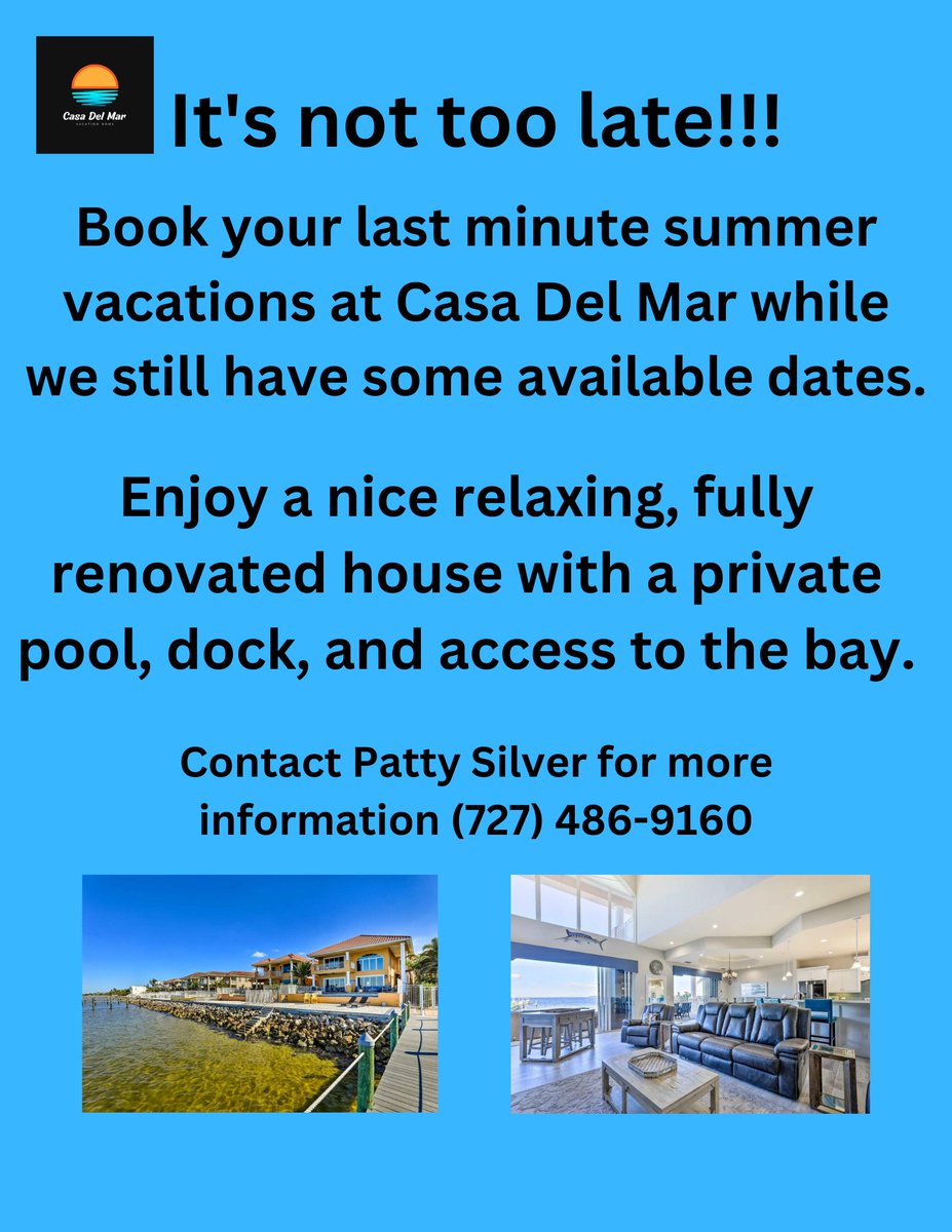 Come book with Casa Del Mar!!
#beachhouse   #beachvacation   #beach   #apollobeach   #florida   #floridabeaches   #travel   #travelling   #recharge   #unwind   #summer   #airbnb   #vrbo   #airbnblover   #airbnbhost   #vrboguest   #vrbohost   #familyvacation