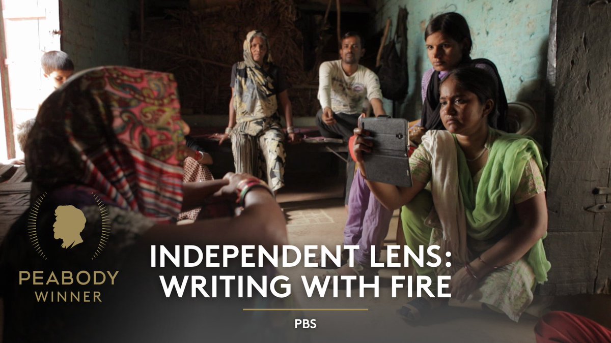 For highlighting the awe-inspiring efforts of these courageous female reporters on the front lines of India’s leading issues and for its inspiring embodiment of tenacious, local journalism, Peabody honors '@IndependentLens: @WritingWthFire.' 🏆 ✨ ➡️ peabodyawards.com/award-profile/…
