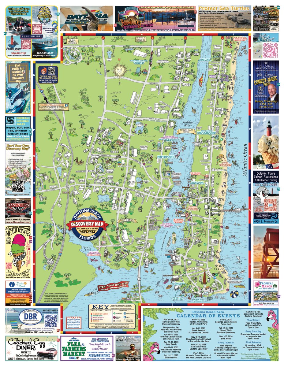 DiscoveryMap's tweet image. Congratulations to Sherry All Taylor and Discovery Map of Daytona &amp;amp; New Smyrna Beach on the publication of the 2023-2024 Daytona maps! 🌟🗺️🎉

Daytona Beach offers endless sun-soaked shores and thrilling experiences.

#DaytonaBeach #BeachLife #SpeedwayThrills #Discoverymap