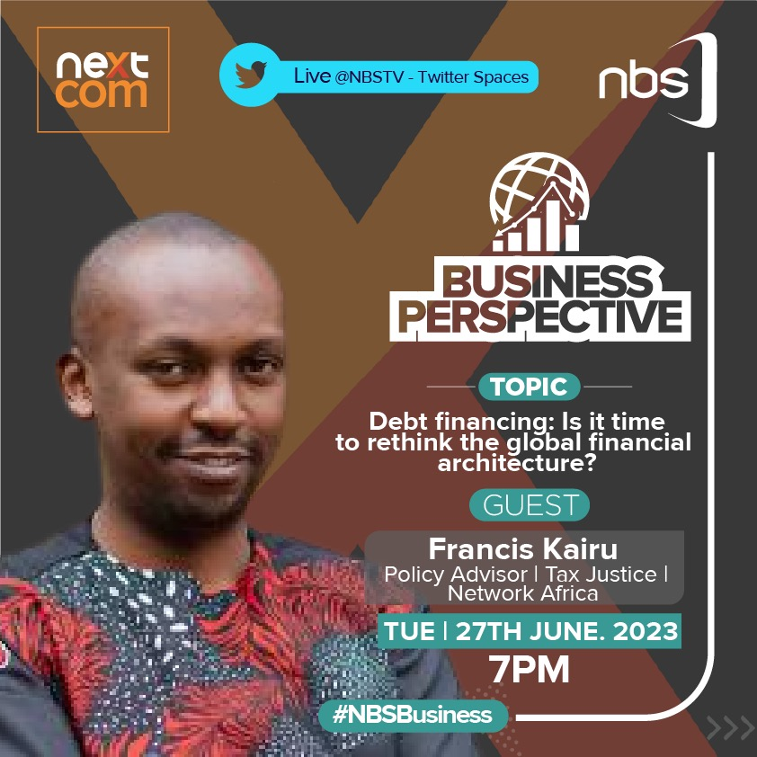 SEATINIUGANDA's tweet photo. Tonight on @nbstv #BusinessPerspective Twitter Space, our own Grace Namugambe and other experts in an insightful discussion on Debt financing &amp; the need to rethink the global financial architecture.
⏰At 08PM EAT
🔗https://t.co/eLkfv50KsC
#DRMProgramme
#PrudentDebtManagement https://t.co/VAqoH2Zhzu