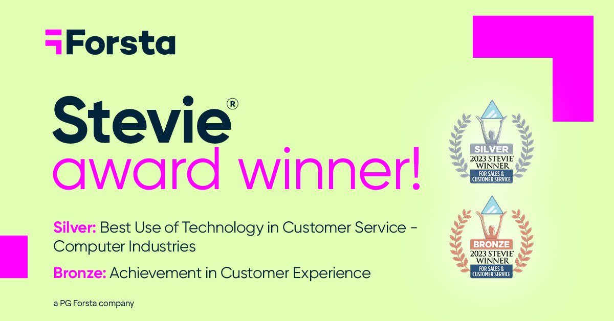 We won 🏆 double 🏆 at <a href="/TheStevieAwards/">The Stevie® Awards</a>! 🥳

With 2,300+ nominations from organizations of all sizes, in virtually every industry, across 49 nations, this recognition means the world to us. We couldn't be prouder of our incredible team and customers!

#stevies2023 #stevieawards