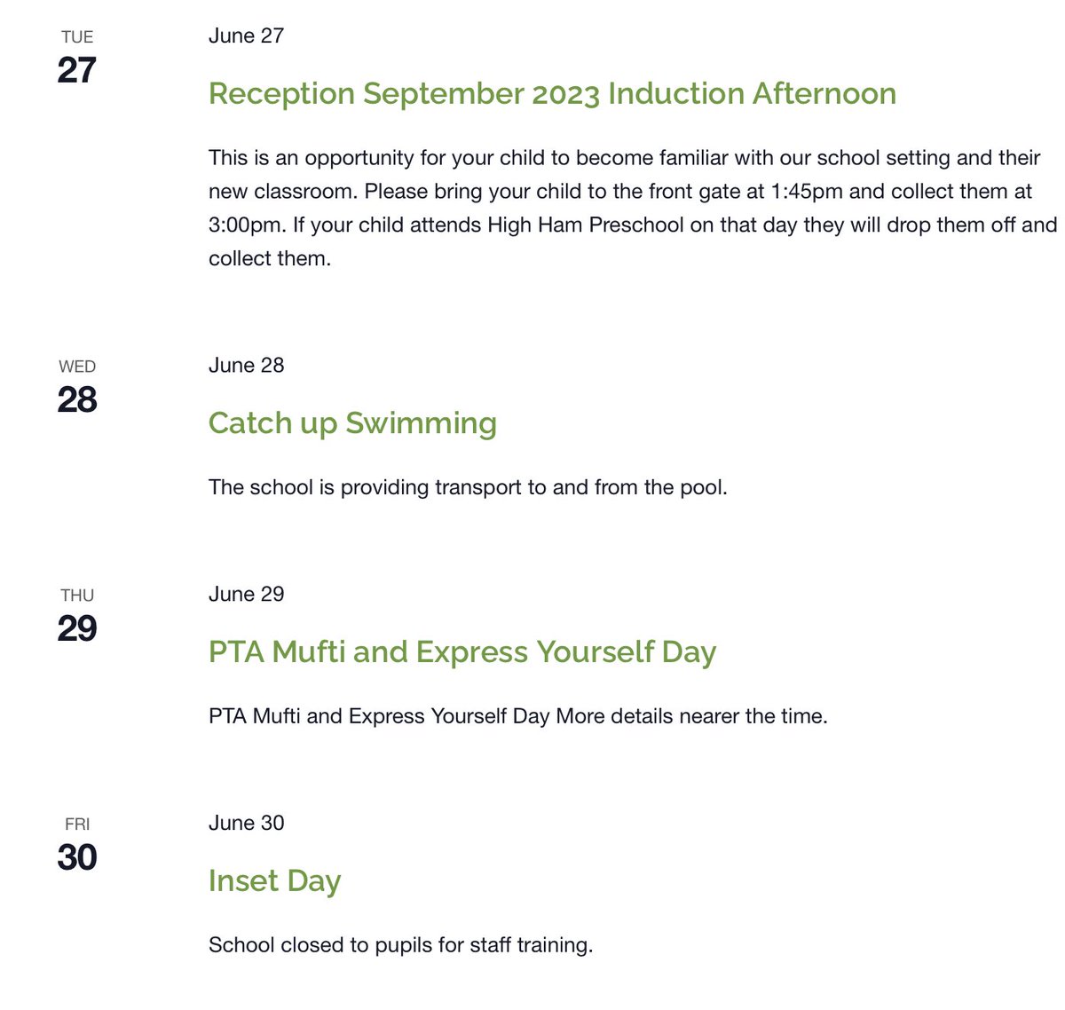 HighHamSchool's tweet image. 📆 week beginning 26/06/2023