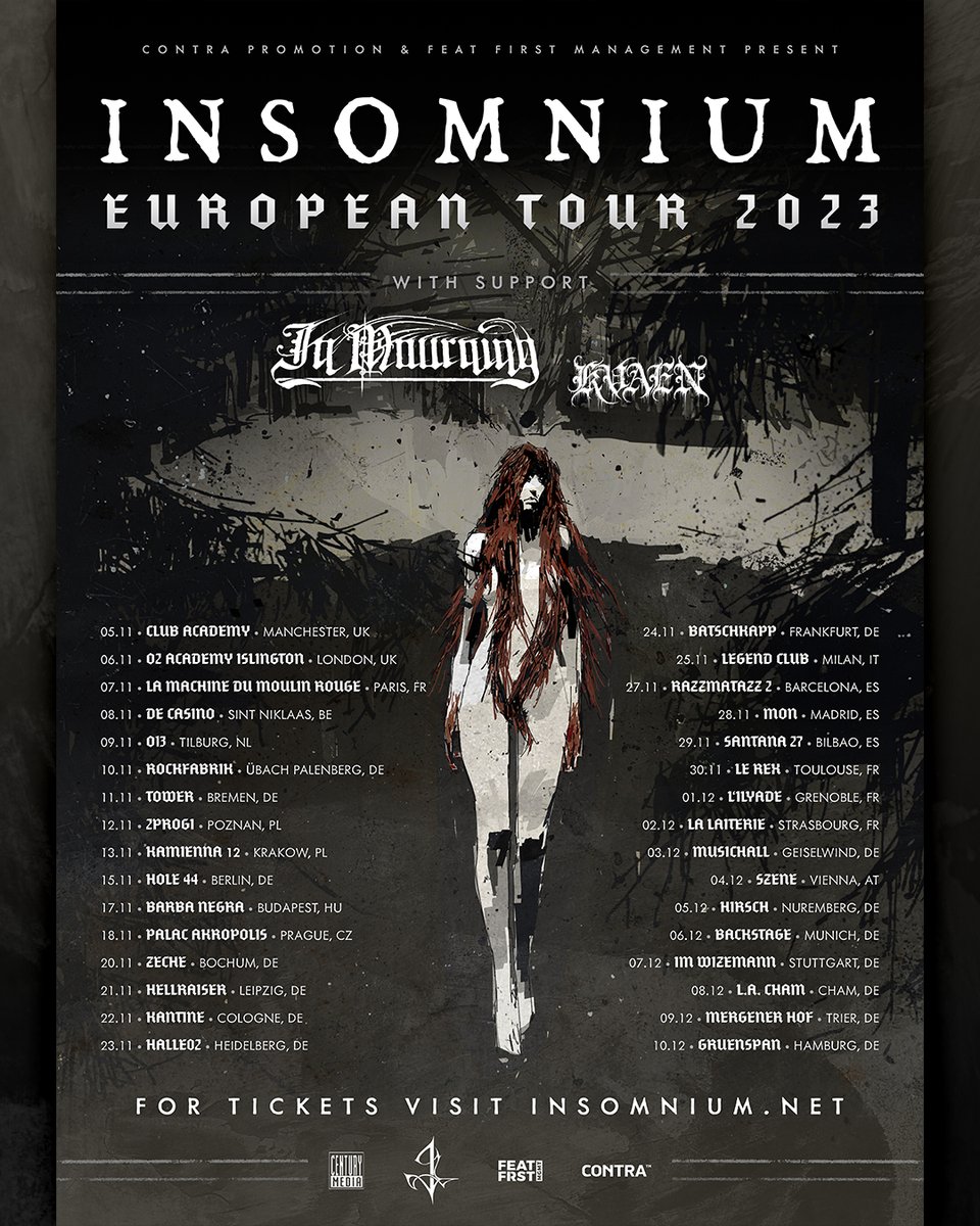 We can't wait to see you all on our European Tour in November and December 2023 🤘 Tickets will go on sale on Friday, 16h00 CEST!