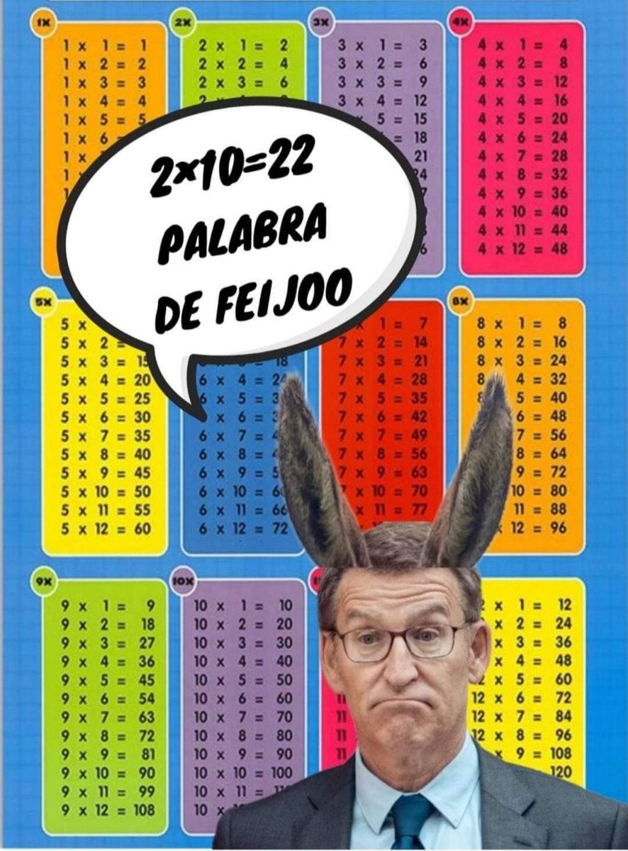 arjona70's tweet photo. Núñez Feijoo experto en números. https://t.co/t3iFlCzUWL