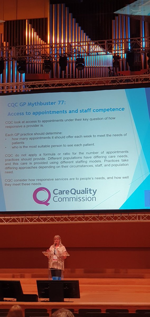 It's always nice to be at somebody else's presentation and they mention the CQC. Tracy Dell talks about capacity and demand and highlights our Mythbuster 77. How do you know you are offering enough appointments? @CQCProf @GPpracticeMGMT #managementinpractice #primarycare