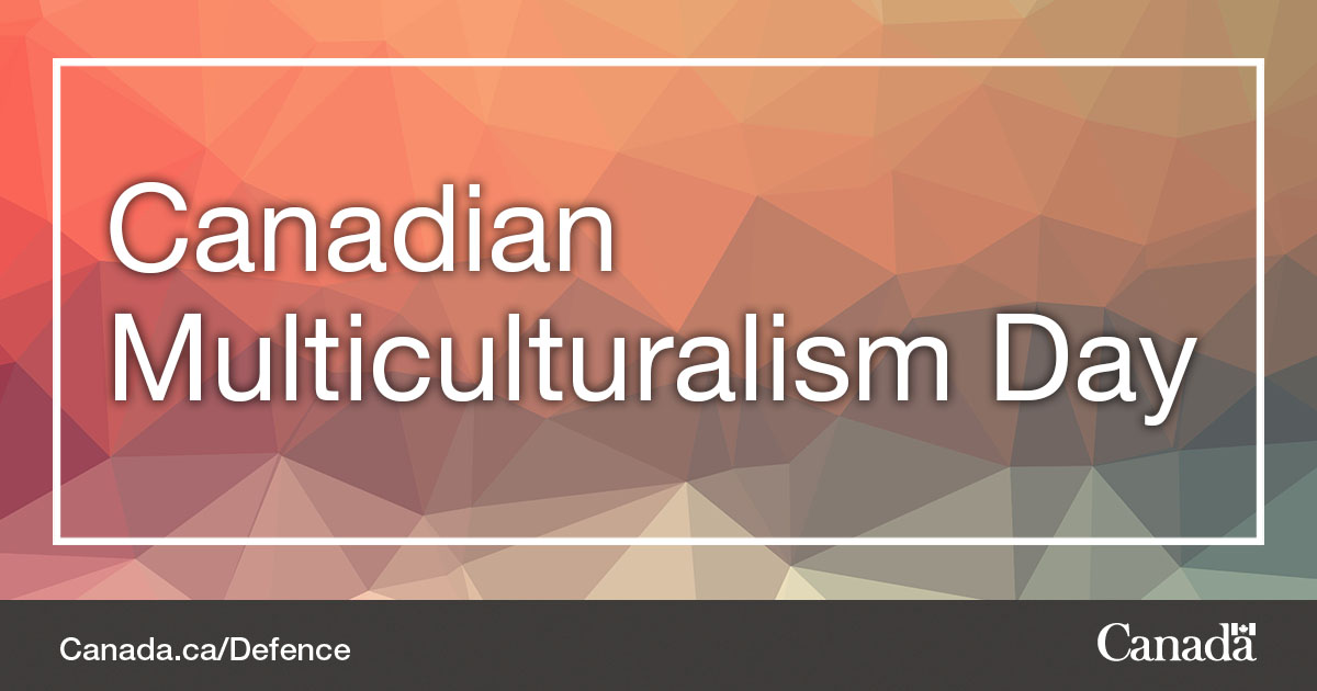 NationalDefence's tweet image. Happy Canadian #MulticulturalismDay! Today is an opportunity to celebrate the diversity of our country and the DND/CAF, and to reaffirm our commitment to equality, inclusion, and mutual respect. Learn more: canada.ca/en/department-…