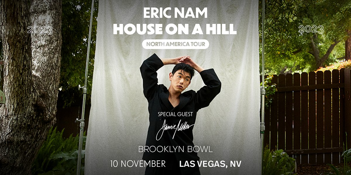 Brooklyn Bowl Vegas (@bbowlvegas) on Twitter photo ๐ฟ JUST ANNOUNCED ๐ฟ
K-Pop sensation <a href="/ericnamofficial/">Eric Nam (์๋ฆญ๋จ)</a>ย brings an energetic show to the Bowl with his soulful honey-like vocals w/ Jamie Milelr on FRI, NOV 10! ๐
Presale ๐ซ THU, JUN 29 at 10AM PT (PW: NAMBBLV)
On Sale ๐๏ธ FRI, JUN 30 at 10AM PT
Tix ๐ brooklynbowl.com ๐ณ ๐ฟ JUST ANNOUNCED ๐ฟ
K-Pop sensation <a href="/ericnamofficial/">Eric Nam (์๋ฆญ๋จ)</a>ย brings an energetic show to the Bowl with his soulful honey-like vocals w/ Jamie Milelr on FRI, NOV 10! ๐
Presale ๐ซ THU, JUN 29 at 10AM PT (PW: NAMBBLV)
On Sale ๐๏ธ FRI, JUN 30 at 10AM PT
Tix ๐ brooklynbowl.com ๐ณ