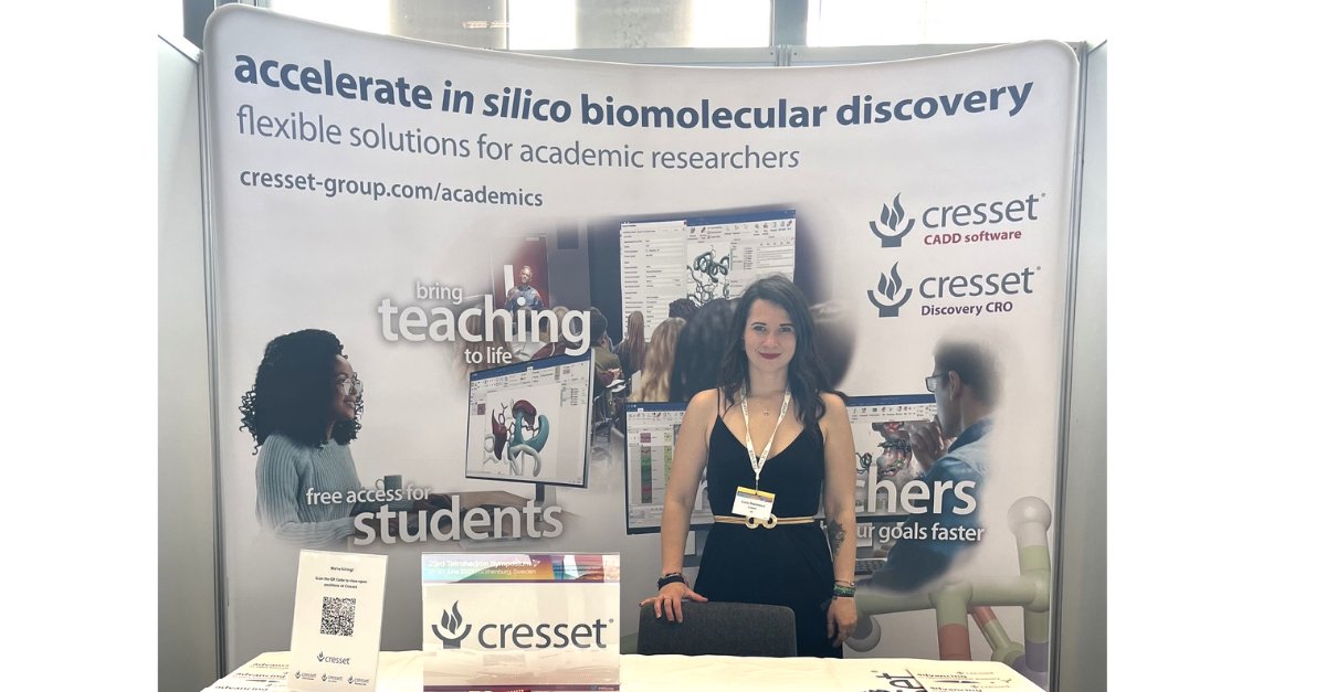 If you're onsite at the 23rd Tetrahedron Symposium, make sure to stop by to the Cresset stand and meet Lucia. 

#smallmolecule #drugdiscovery #academicresearch