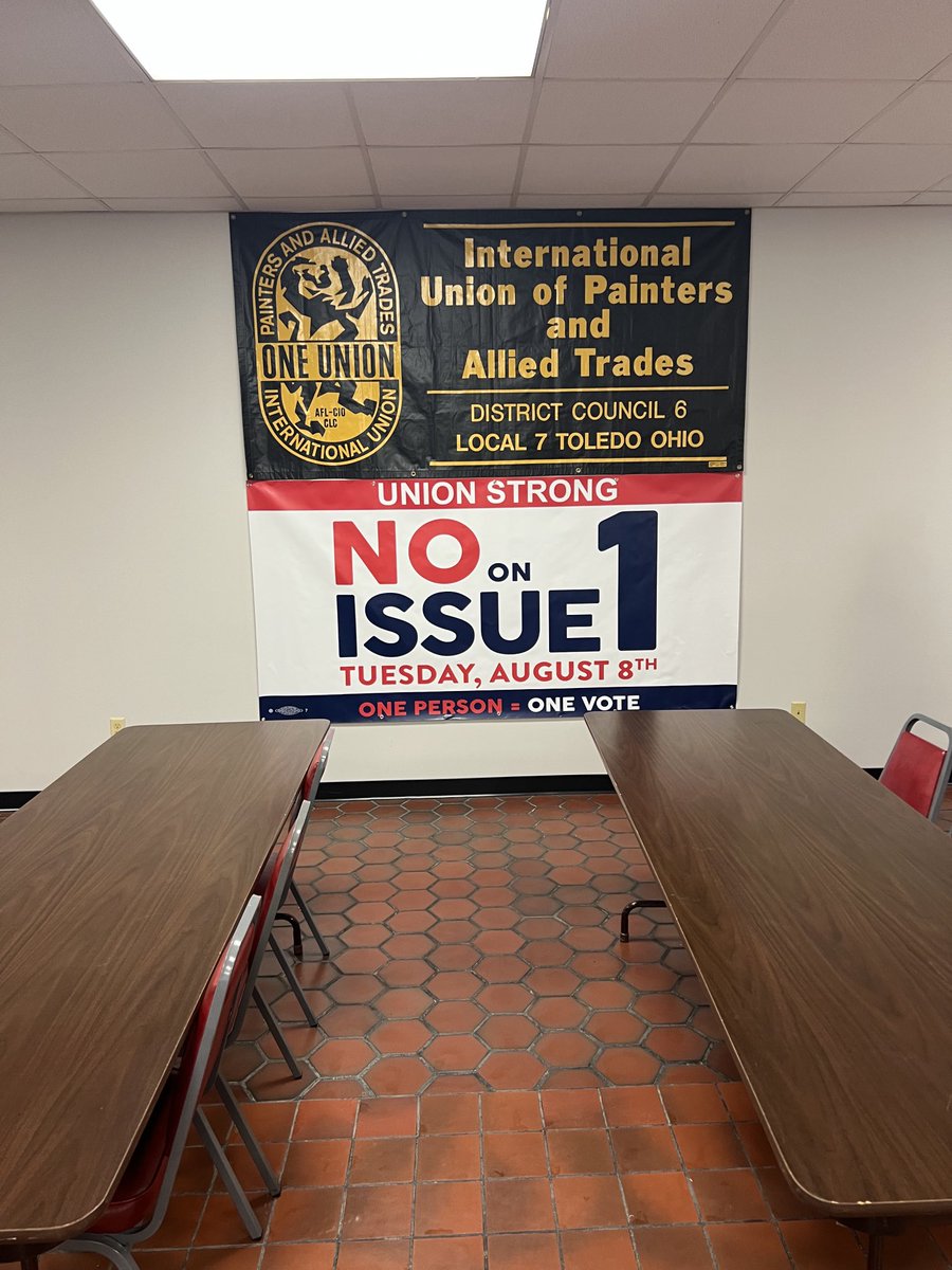 Proud to partner with ⁦@ohioaflcio⁩ to inform the public of the horrible Issue 1. Vote NO on Issue 1.