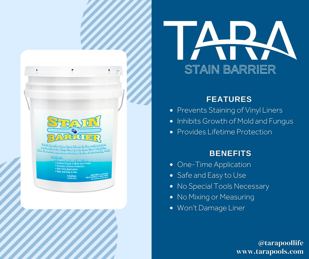 TaraPoolLife's tweet image. The only proven protection for vinyl liner pools from liner staining is due to microorganisms located in the surrounding soil. 👍 Ask your dealer for this product during your liner installation! 

tarapools.com/.../techincal.…

#tarastainbarrier #tarapools #taraliners