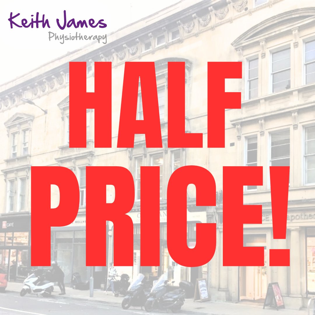 KJ_Physio's tweet photo. Tell all your family and friends! They can book a physiotherapy appointment at our Queen’s Road clinic and pay only half the usual price. Find out more &amp; book here: https://t.co/c7d4MXNl8e https://t.co/aHIZCq1S5C