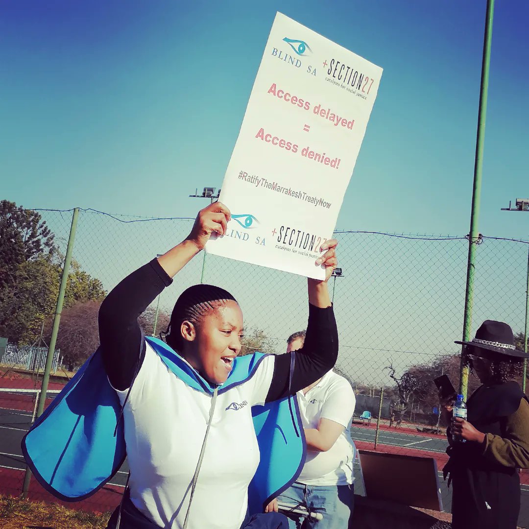 JackD157's tweet photo. It was a pleasure representing @SAGActors in the march to show solidarity with @SaBlind @SECTION27news! The #MarrakeshTreaty makes published works accessible to blind people & will help relieve the #bookfamine. So why has @governmentza done nothing to implement this in 10yrs?! https://t.co/j5A5MJNcLU