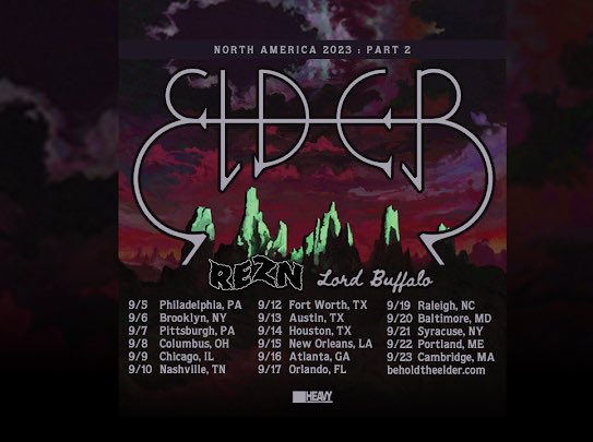 Lord_Buffalos's tweet photo. Hitting the road in Sept with Elder and @reznband https://t.co/uE8W1dfXde