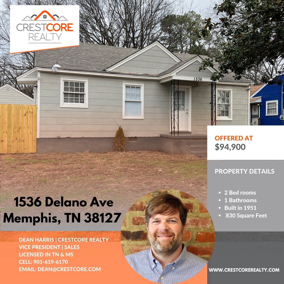 This property is being marketed as an investment property. Vacant and Easy to show. 

#realestate #realestateinvestment #Justlisted #entrepreneur #sold #broker #mortgage #homesforsale #ilovememphis #memphistennessee #Memphis