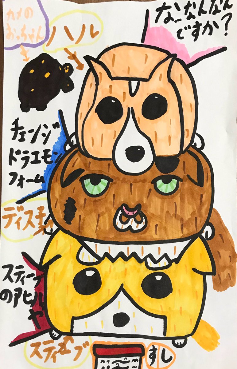 mimuran03's tweet photo. 中2病発症中の息子と性格がハルちゃんな娘が書きました☺︎
母(38)はガーゴイル中毒です☺︎

#柴犬スティーブch https://t.co/UxgUT7rSds