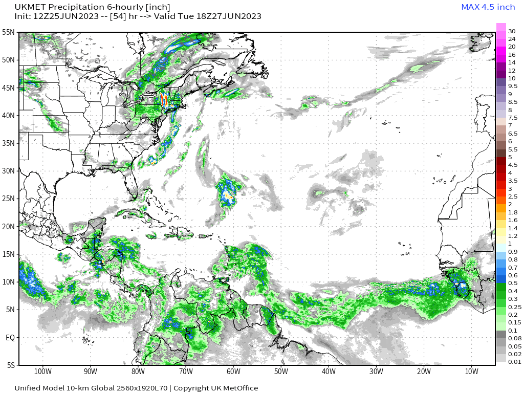 WeatherEnQuilla's tweet photo. Se espera que la alta humedad proveniente de la zona de convergencia intertropical, combinada con una onda tropical en el lejano oeste, continúe generando lluvias en la capital del Atlántico y su área metropolitana. https://t.co/H7QdYEEOb8