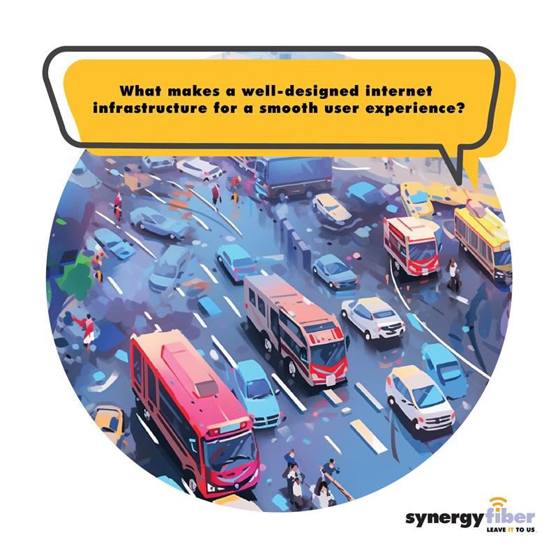 A well-designed and maintained internet infrastructure is key for a seamless online experience! It ensures reliable, fast, and secure connectivity like a smooth road. No interruptions, congestion, or security issues - just pure internet bliss!

#SynergyFiber  #SmoothConnectivity