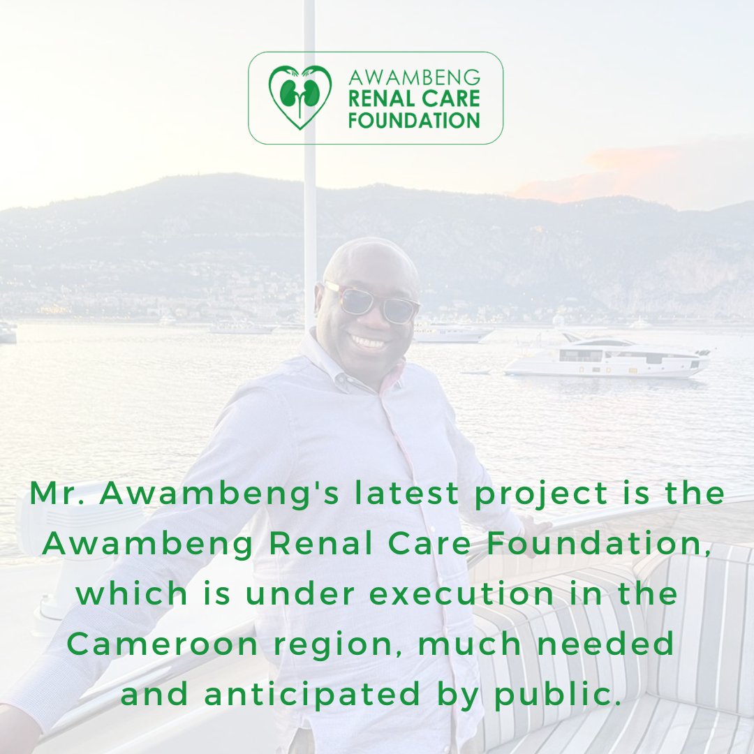 AwambengF's tweet photo. Mr. Awambeng is an active leader in promoting kidney health and economic well-being of Africa. 

#arcf #arcfcameroon #awambeng #awambengfoundation #africanhealth #renalcare #awareness #kidneydisease #kidneydiseaseawareness #kidneyawareness #CKD #ReneAwambeng https://t.co/mIQAkwQmOu