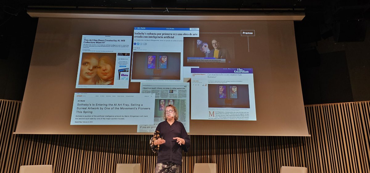 peinadormarta's tweet photo. Maneras de coleccionar entre el #arte y la #tecnologia @oscarhormigos @coleccion_solo. De custodiar a apoyar y experimentar. Enfrentarse al arte con 1 mirada distinta, ayudando a los artistas a producir obras difundirlas, certificarlas y conseguirles coleccionistas #FocusDigital https://t.co/uexXxbuB6Y