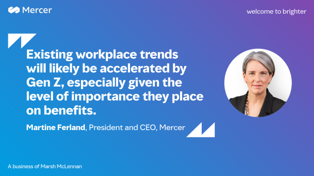 Citing findings from @Mercer's Health on Demand report and <a href="/TheOWForum/">Oliver Wyman Forum</a>, Martine Ferland shares in <a href="/FastCompany/">Fast Company</a> how business can attract and retain top #GenZ talent by offering this generation the #benefits that meet their unique needs. #FutureofWork bit.ly/3CQIBCG