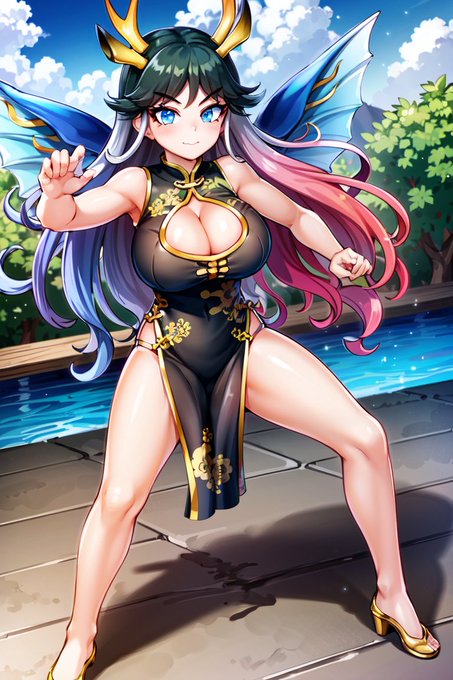 AI描きプログラムで麒麟のチャイナドレス姿を作ってみました#けものフレンズ #stablediffusion #AIイラスト #AIArt 