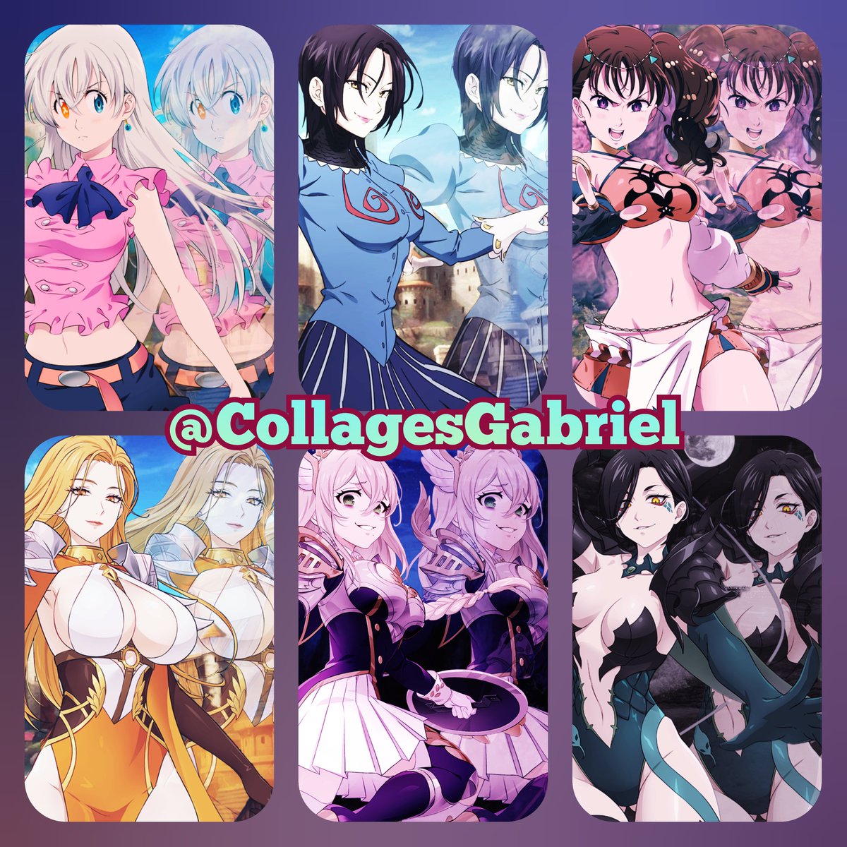 Agvil17's tweet photo. Nanatsu no taizai rangarok✨️👑🔮

Espero les guste este collage de nanatsu no taizai amigos nos vemos mañana chicos❤️

#Elizabeth #Freiya #Merlín #Megellda #Diane #jormungardr #NanatsuNoTaizai #Collage #Edición #SevenDeadlySins #7DS #GrandCroos #videojuegos #NNT 👑 https://t.co/QLPJAatlya