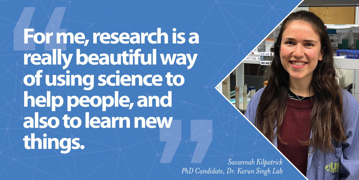 Savannah Kilpatrick is a PhD candidate from @karunsinghneuro lab @DKJEI_UHN @UHN. Her research focuses on using #stemcells to make 3D neural #organoids and to look at different processes in #neurodevelopmental disorders, like #epilepsy and #schizophrenia.

#TraineeTuesday