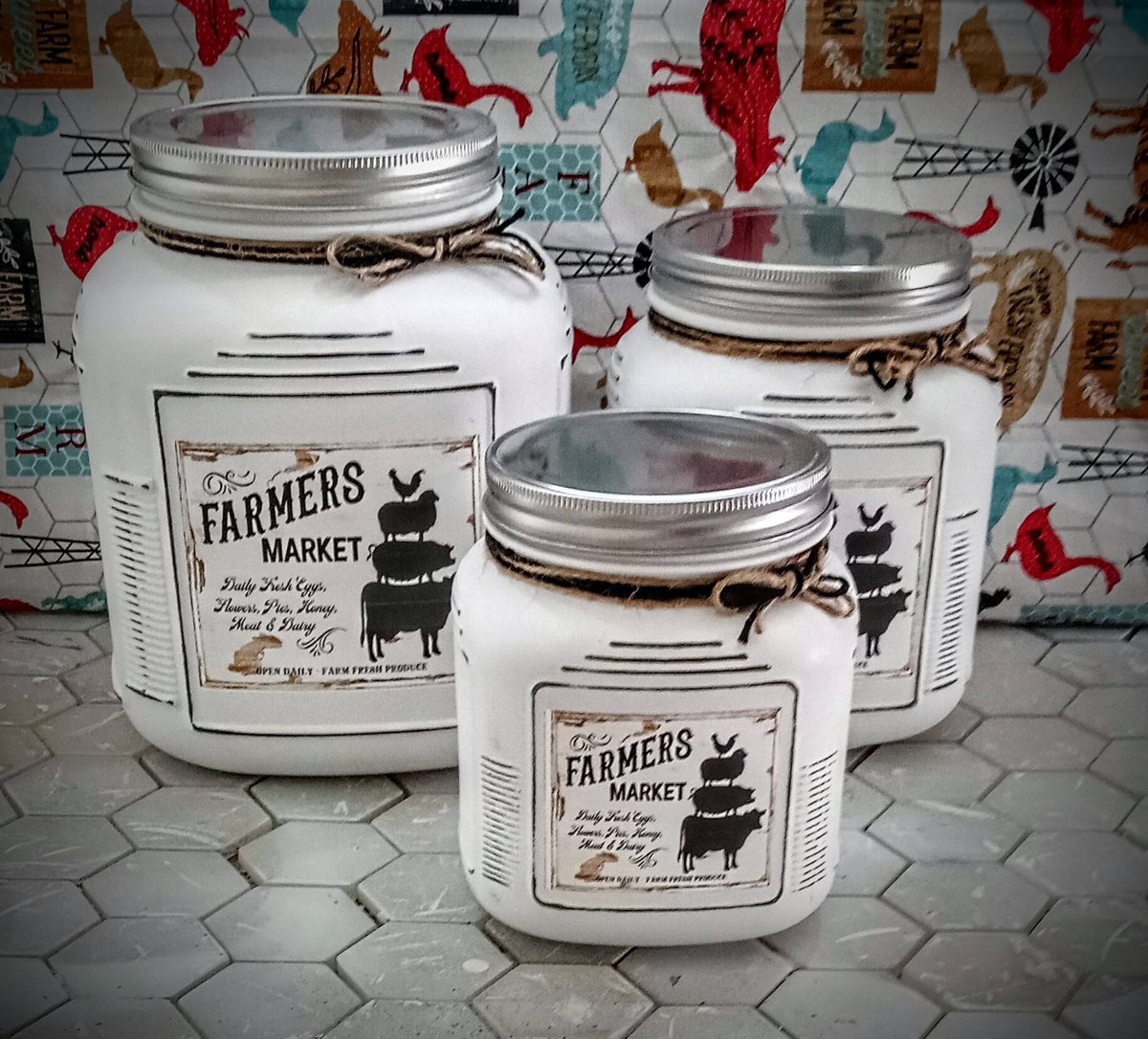 Farmhouse Canisters Set, French Country, Vintage Style Kitchen Canister, Pantry Containers, Home Decor, Personalized Gift, Organization #SunflowerCanisters #FrenchCountry 
$105.46
➤ etsy.com/listing/134593…