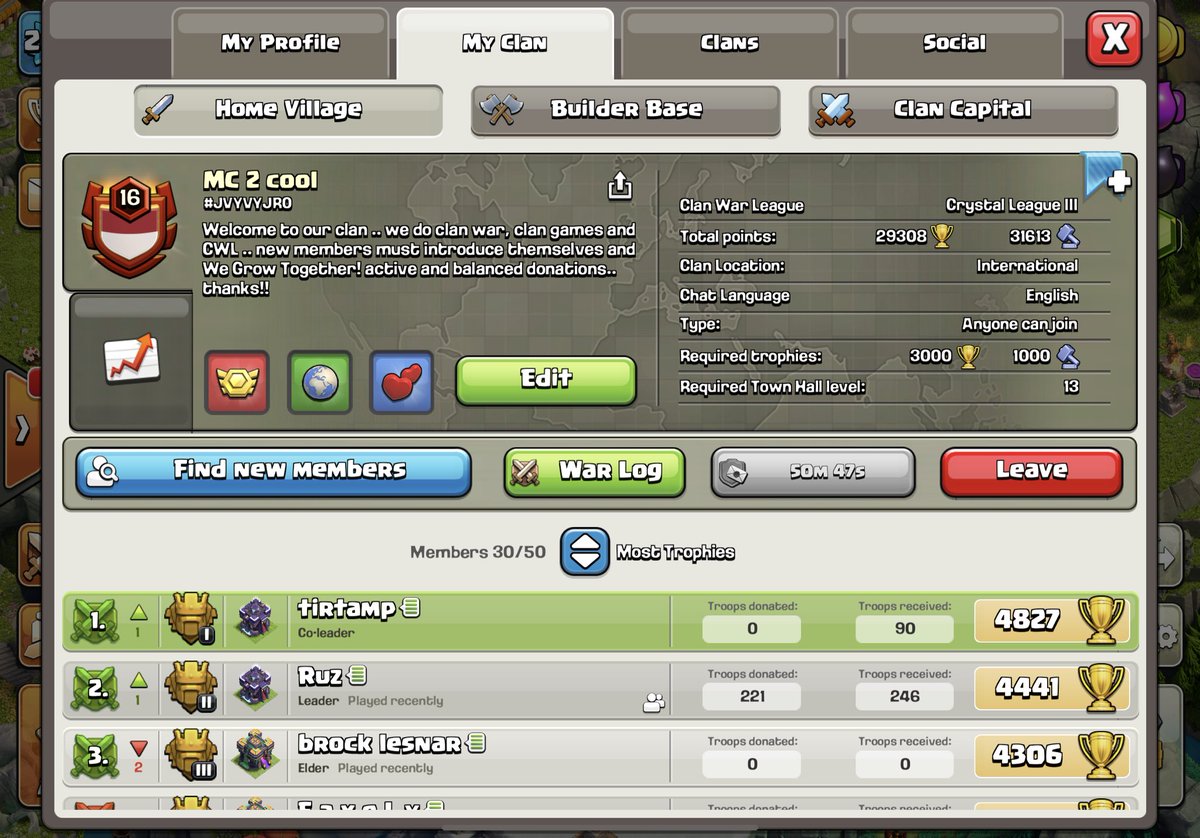tirtamp's tweet photo. Min numpang promote dong @ClashOFClanIDN ayo yg mau gabung ke clan Coc Indonesia, campuran ada orang asia juga hehe #clan #coc #join https://t.co/4WPQib9gDE
