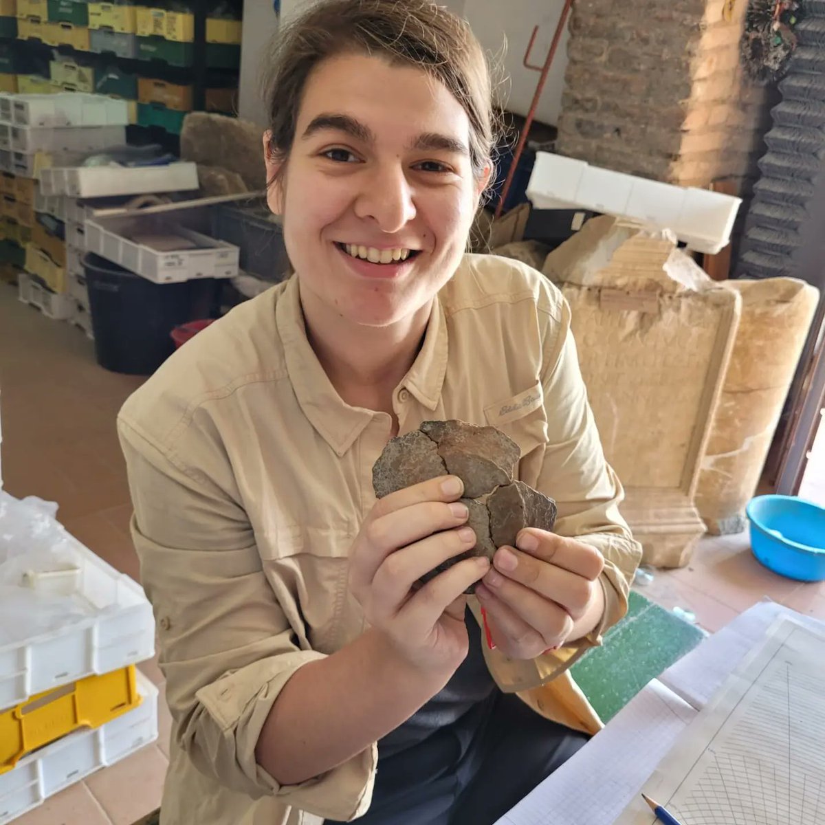 What can't you live without on a dig? MAP field supervisor Erica Ventura said that as cliché as it is, she can't live without her trowel! Erica, a PhD student in IPCAA <a href="/UMich/">University of Michigan</a>, joins MAP after work on the Gabii Legacy Data Project. <a href="/gabiiproject/">The Gabii Project</a> #romanarchaeology #diglife #trowel