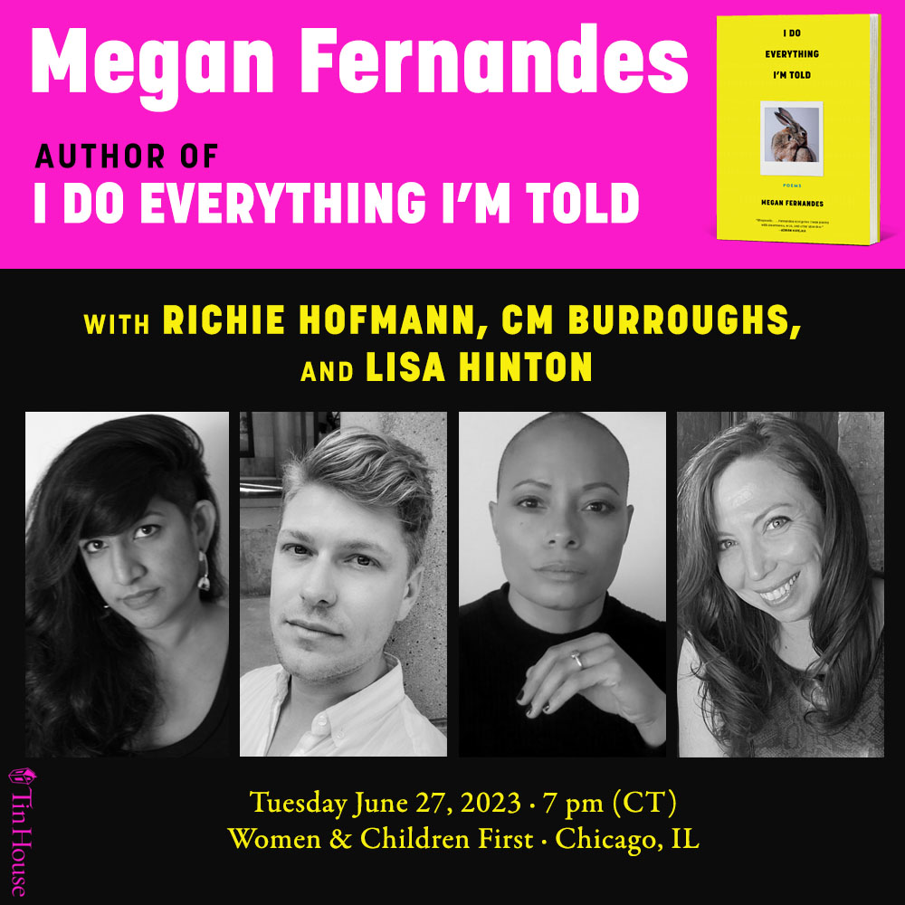 ⚡ TONIGHT!⚡ Join @mfernandespoet author of ⚡ I Do Everything I'm Told @wcfbook! with CM Burroughs, @lhiton + @RichieHof Tues 6/27 = 7pm CT More info + register (but it's free to attend!): buff.ly/3PucWyD