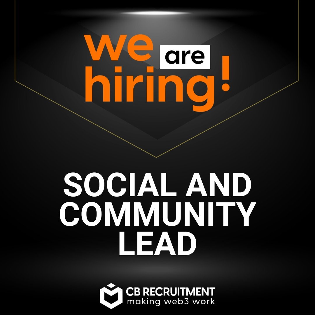 cb_recruitment_'s tweet photo. #Web3 #Job Alert! 💥Calling all Social and Community Leads!

For an innovative game studio that's transforming the future of gaming!  

Apply through the link or tag the ideal candidate in the comments⬇️ https://t.co/nxPxNZKkqr