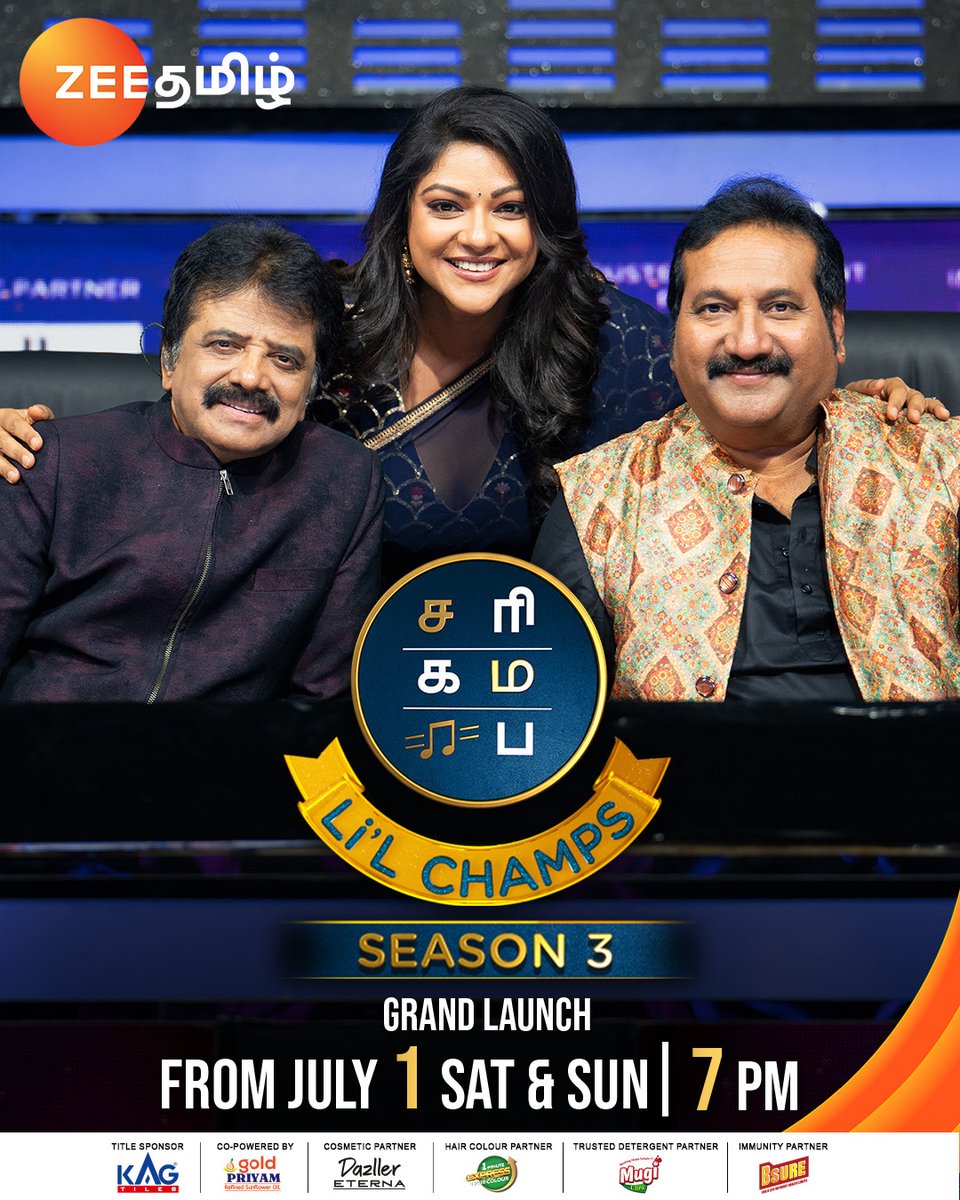 இந்த Weekend Triple treat 🤩

Saregamapa Lil Champs Mega Audition | July 1 | சனி மற்றும் ஞாயிறு இரவு 7 மணிக்கு.

#SaregamapaLilChamps3 #SaregamapaLilChamps #Abhirami #VaikomVijayalakshmi #vijayprakash #Mano #Srinivsas #ZeeTamil