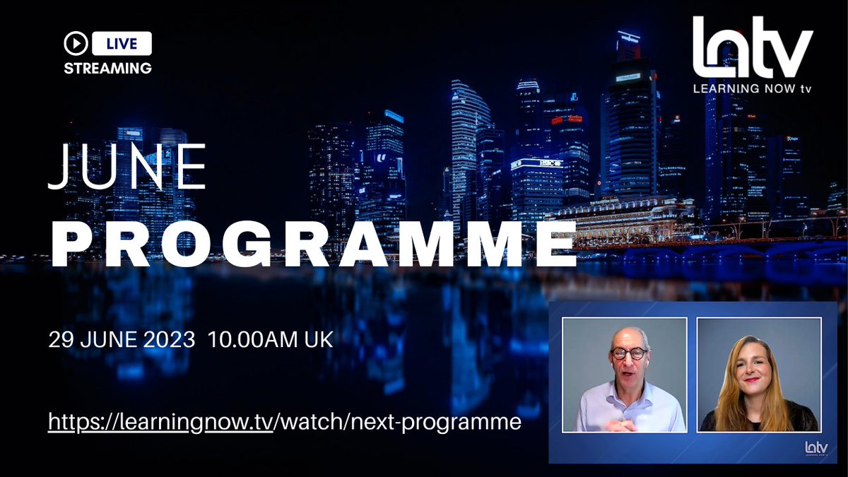 Colin Steed (@learningnowtv) on Twitter photo LEARNING NOW TV JUNE - Thu 29 June @ 10am. <a href="/MartinCouzins/">Martin Couzins</a> new Gallup Workplace Report; <a href="/LisaMinogueW/">Lisa Minogue-White</a> on new <a href="/pluralsight/">Pluralsight</a> mentoring service; <a href="/RHoyle/">Robin Hoyle</a> views on evolving L&D; <a href="/StellaCollins/">Stella Collins</a> Learning & the brain (part 2); <a href="/BMosh/">Bob Mosher</a> on new episode on performance. buff.ly/2HIxtgm LEARNING NOW TV JUNE - Thu 29 June @ 10am. <a href="/MartinCouzins/">Martin Couzins</a> new Gallup Workplace Report; <a href="/LisaMinogueW/">Lisa Minogue-White</a> on new <a href="/pluralsight/">Pluralsight</a> mentoring service; <a href="/RHoyle/">Robin Hoyle</a> views on evolving L&D; <a href="/StellaCollins/">Stella Collins</a> Learning & the brain (part 2); <a href="/BMosh/">Bob Mosher</a> on new episode on performance. buff.ly/2HIxtgm
